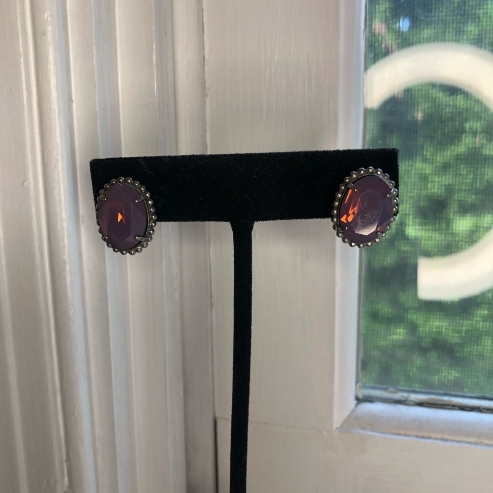 Sorrelli Lavender Cushion Cut Earrings